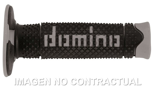 Puños Domino DSH OFF Road Negro - Gris Cerrados D 22 mm L 120 mm