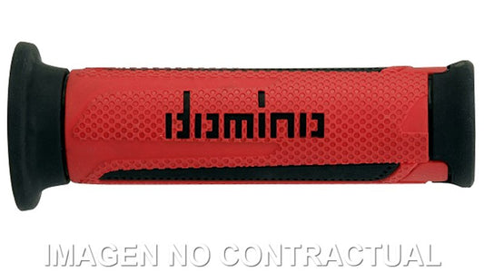 Puños Domino Turismo Rojo/Negro Abiertos D 22 mm L 120 mm
