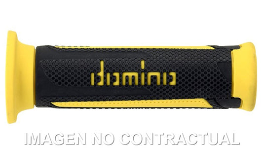 Puños Domino Turismo Antracita-Amarillo Abiertos D 22 mm L 120 mm