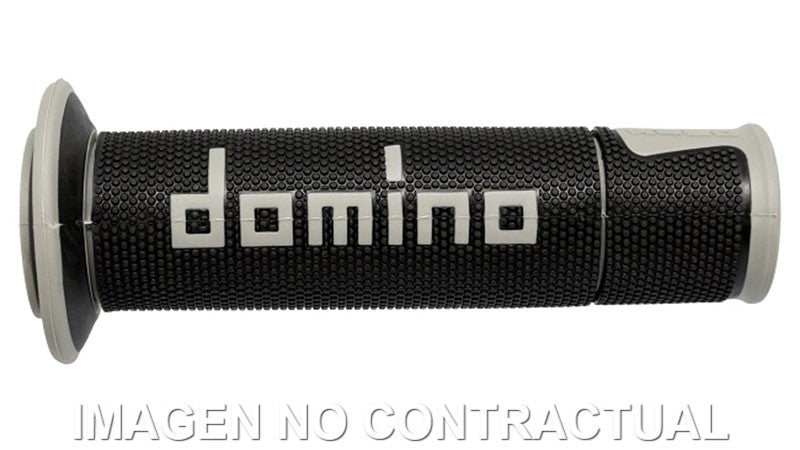 Puños Domino On Road Racing Negro/Gris Abiertos D 22 mm L 120 mm