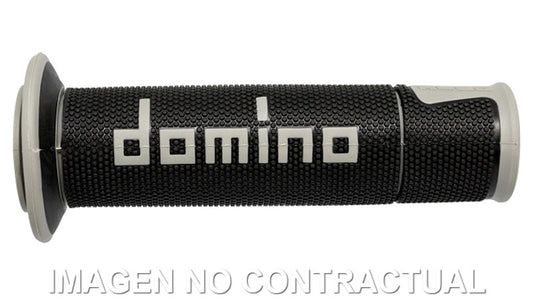 Puños Domino On Road Racing Negro/Gris Abiertos D 22 mm L 120 mm