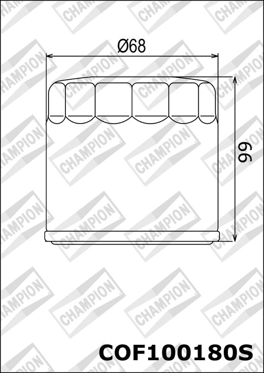 CHAMPION IBERICA (V) Filtro de aceite Champion COF100180S