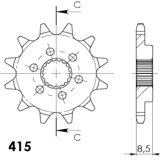 PIÑON SUPERSPROX KTM 415 X 11