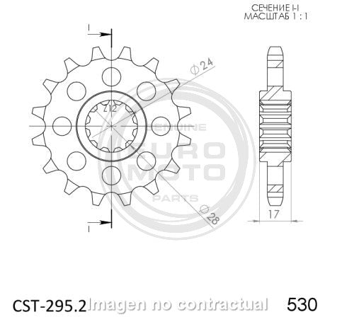 Piñón Supersprox Honda 530 x 14