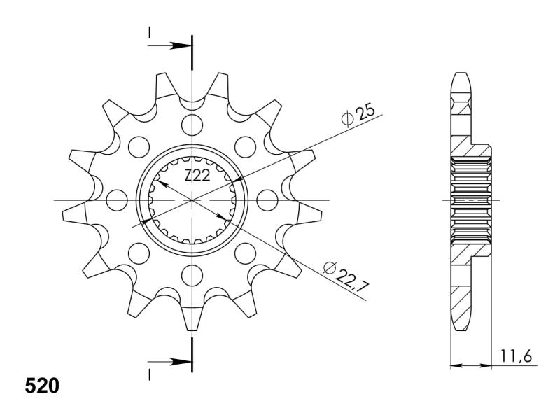 Piñón Supersprox Polaris 520 x 13