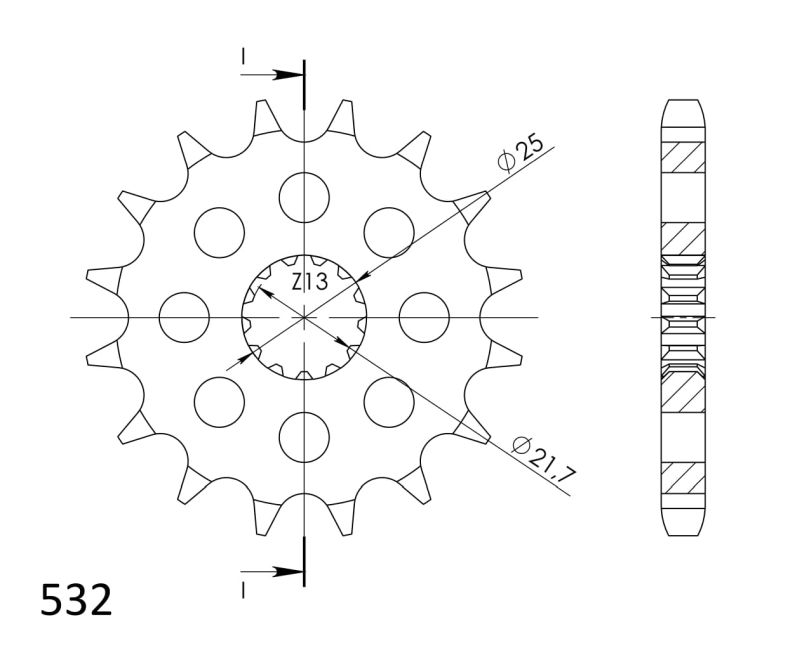 Piñón Supersprox Suzuki 532 x 16