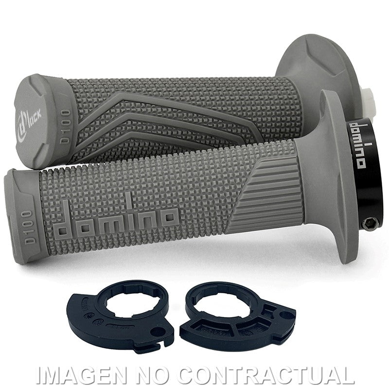 PUÑOS DOMINO D100 C/POLEA COLOR GRIS MONOCABLE D-Lock con sistema de fijación «Lock On»