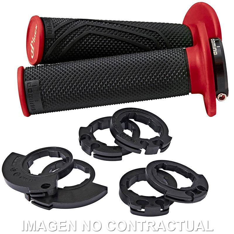 PUÑOS DOMINO D200 NEGRO - ROJO