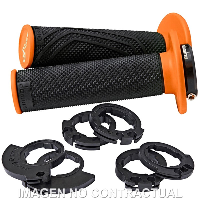 PUÑOS DOMINO D200 NEGRO / NARANJA
