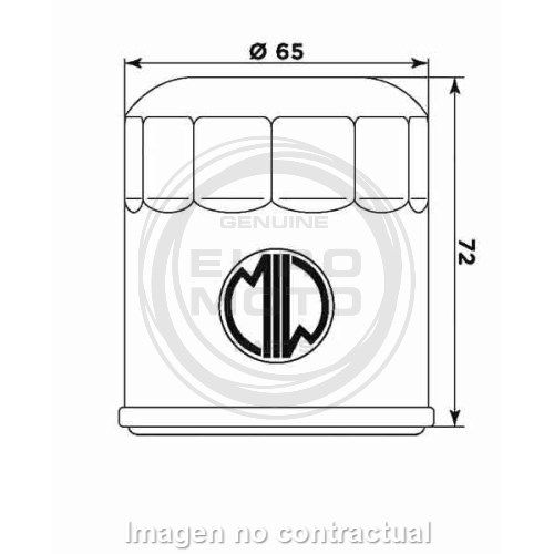 Filtro aceite Meiwa KTM 400/620 LC4 (2º)
