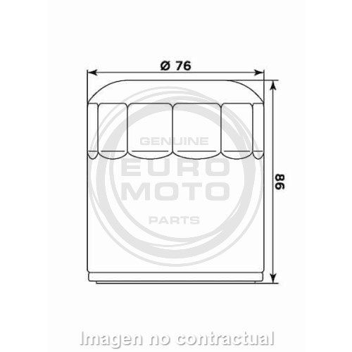 Filtro aceite Meiwa Harley Davidson V-Rod (cromado)