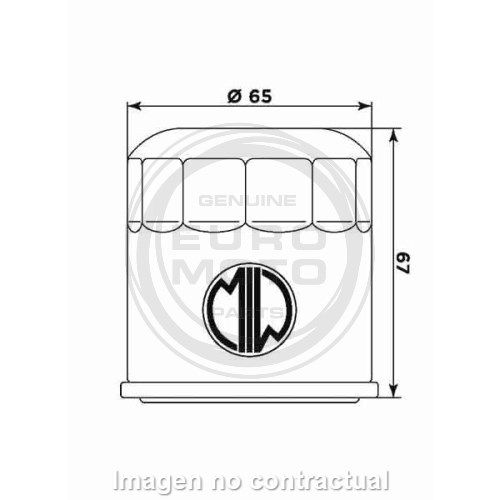 Filtro aceite Meiwa Polaris Sportsman 850