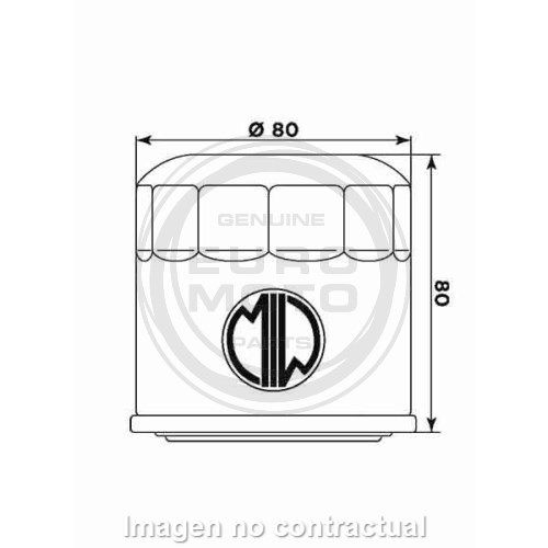 Filtro aceite Meiwa Honda VF 750