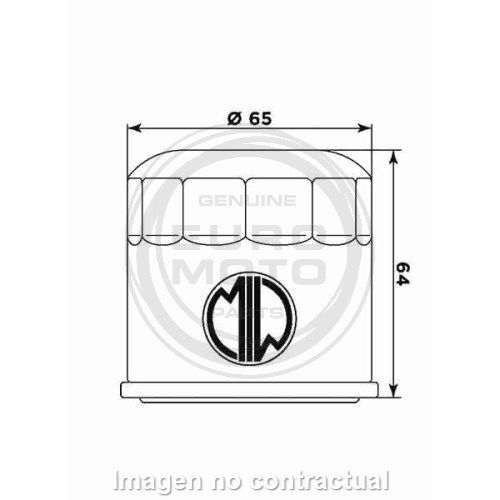 Filtro aceite Meiwa Honda/Kawasaki/Yamaha