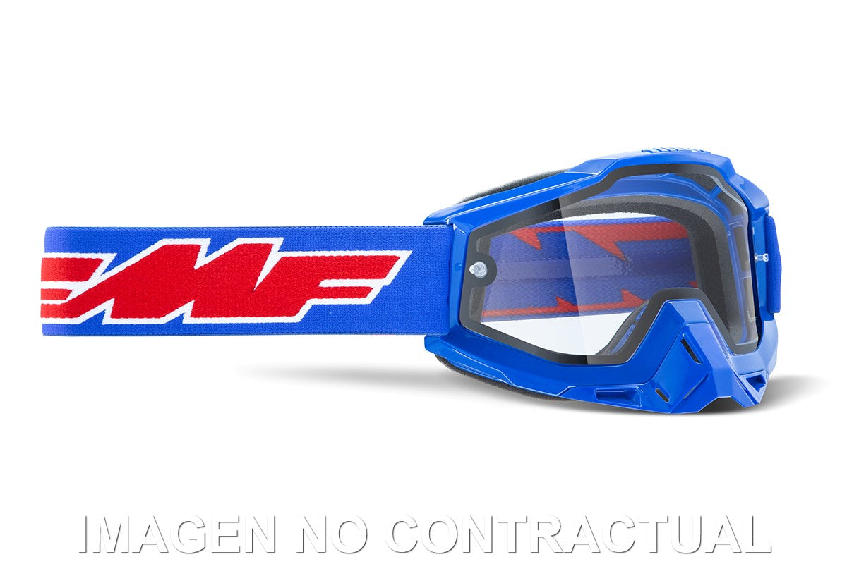 FMF POWERBOMB GOGGLE ROCKET BLUE - CLEAR LENS