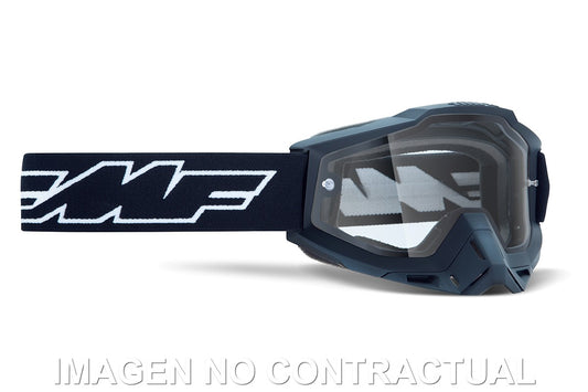 FMF POWERBOMB YOUTH (JUNIOR) GOGGLE ROCKET BLACK (ENDURO) - CLEAR LENS