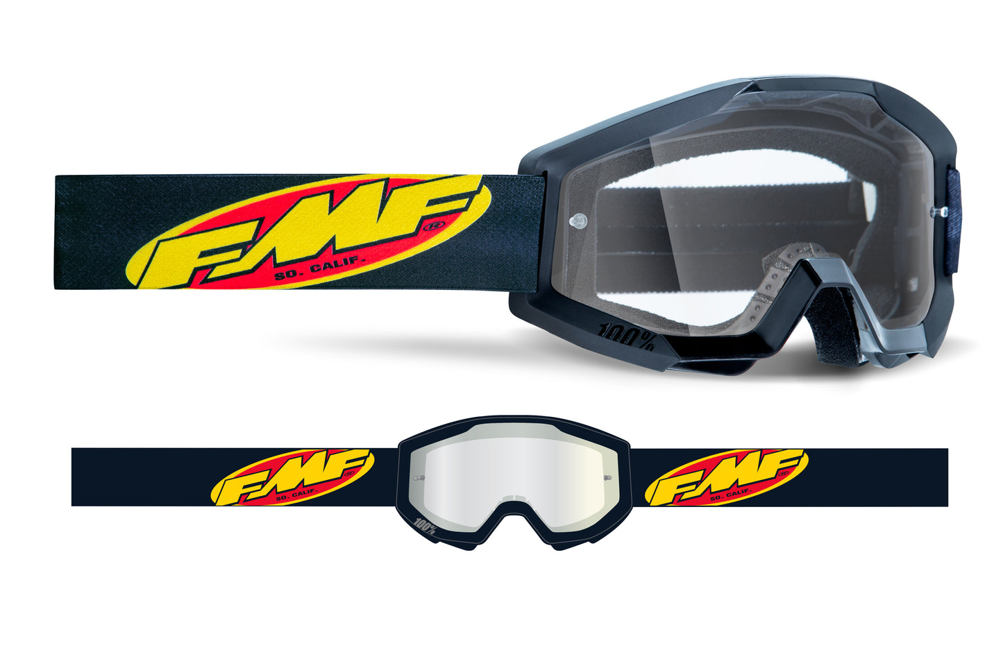 FMF POWERCORE YOUTH (JUNIOR) GOGGLE CORE BLACK - CLEAR LENS