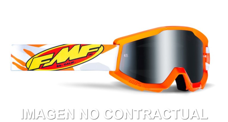 FMF POWERCORE YOUTH (JUNIOR) GOGGLE ASSAULT GREY - MIRROR SILVER
