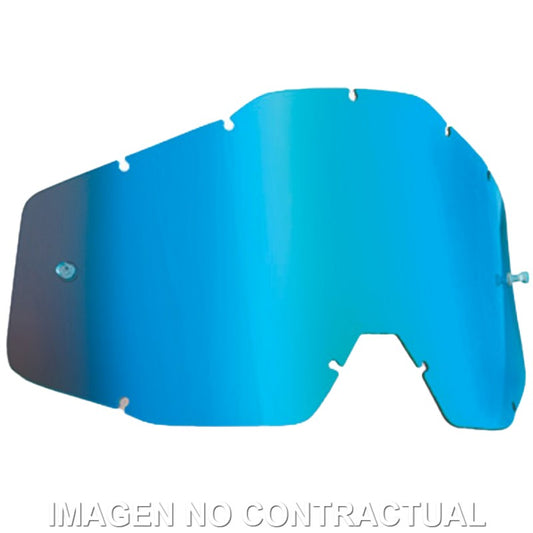 FMF POWERBOMB/POWERCORE REPLACEMENT - SHEET MIRROR BLUE LENS