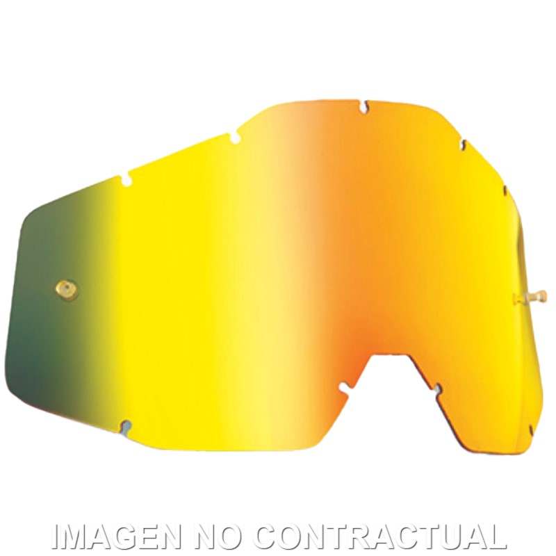 FMF POWERBOMB/POWERCORE YOUTH (JUNIOR) REPLACEMENT - SHEET MIRROR GOLD LENS