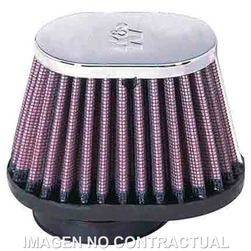 Filtro aire K&N Cromado Universal 2'FLG, 4 X 3'B. 3 X 2'T