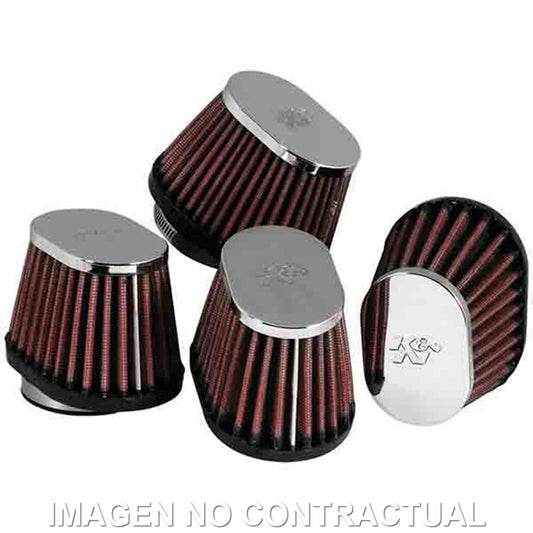 Filtros de Potencia K&N Ovales Cromados D.51 mm