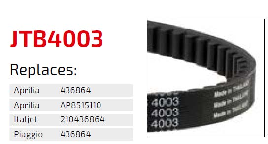 Correa de transmisión JT Sprockets JTB4003