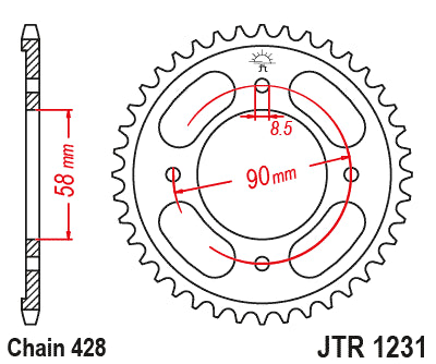 Piñon JT Sprocekts Acero JTR1231.36