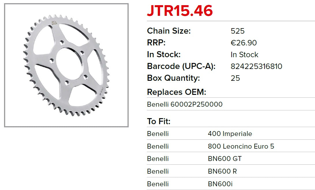 Corona JT Sprockets JTR15.46
