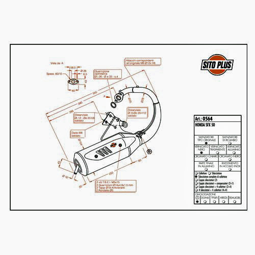 Silencioso Leovince Sitoplus Honda SFX 50