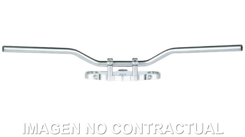 Manillar TRW acero 22 mm Superbike Confort plateado