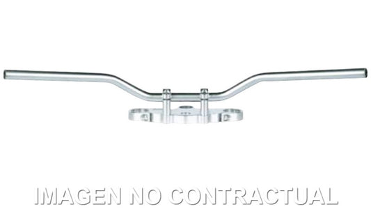 Manillar TRW acero 22 mm Superbike Confort plateado