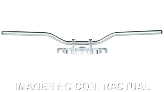 Manillar TRW acero 22 mm Superbike Elegance plateado
