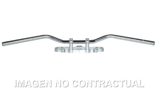 Manillar TRW acero 22 mm Superbike Sportive plateado