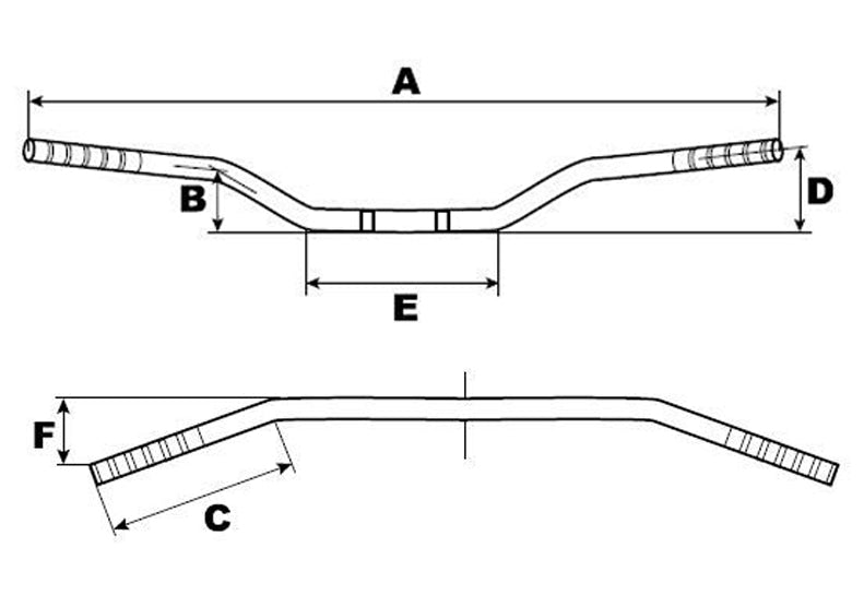 Manillar Acero TRW 24,5 mm Flyerbar Custom Standar