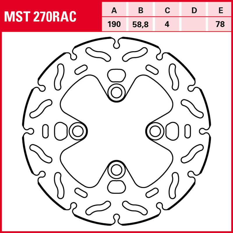 Disco de freno TRW MST 270 RAC