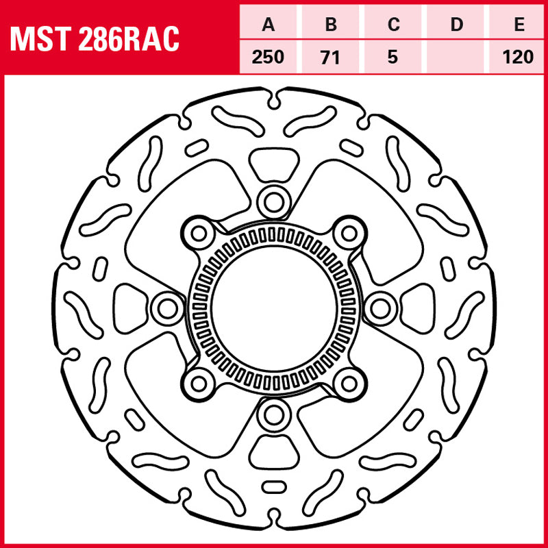 Disco de freno TRW MST 286 RAC