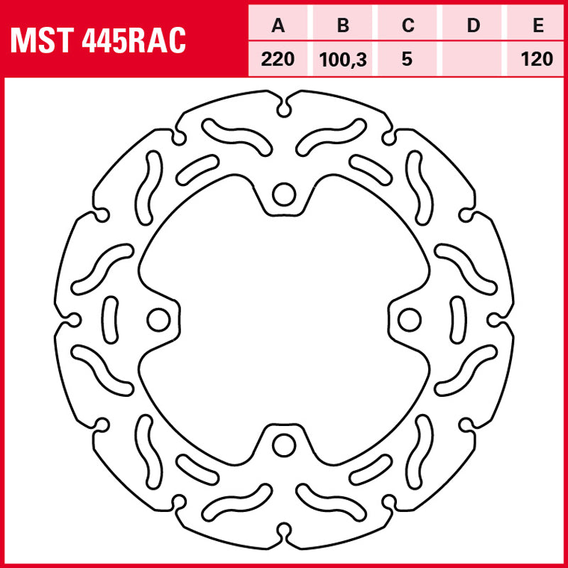 Disco de freno TRW MST 445 RAC