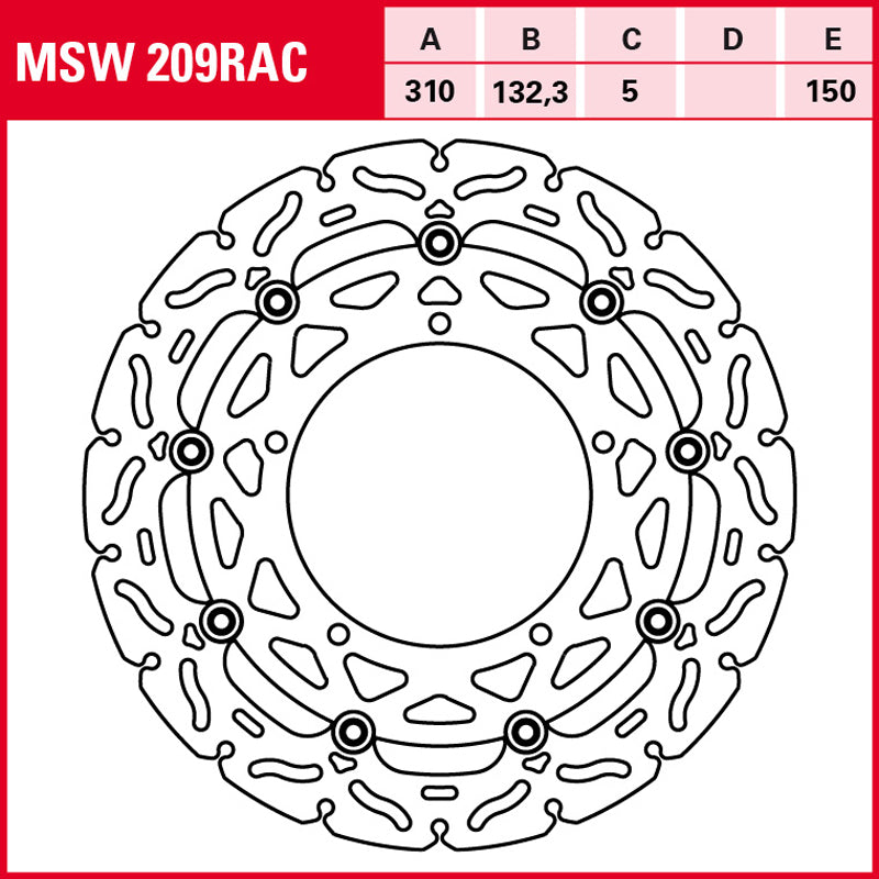 Disco de freno TRW MSW 209 RAC