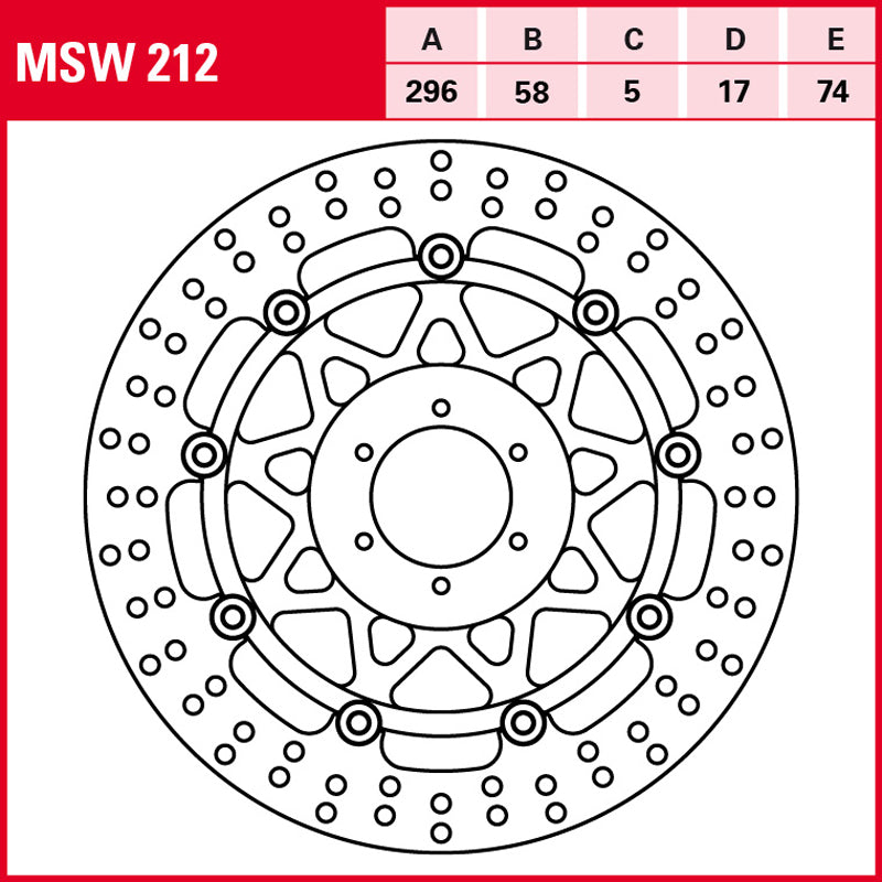 Disco de freno TRW MSW 212