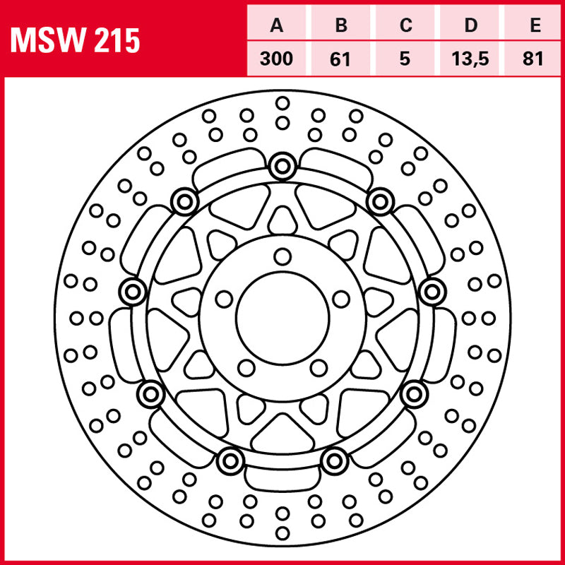 Disco de freno TRW MSW 215