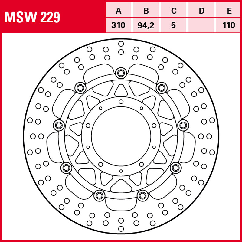 Disco de freno TRW MSW 229