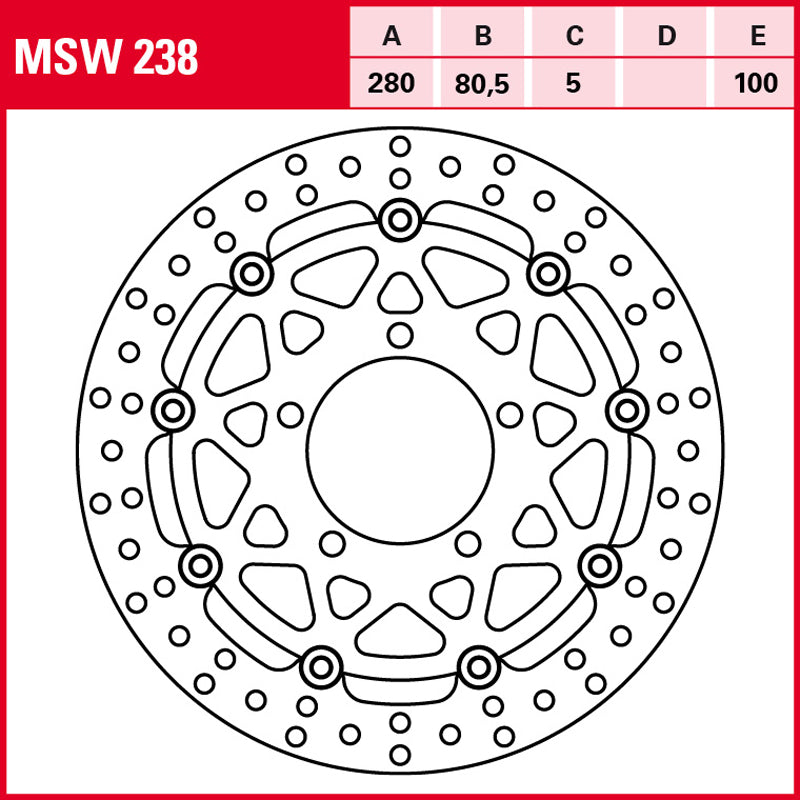 Disco de freno TRW MSW 238