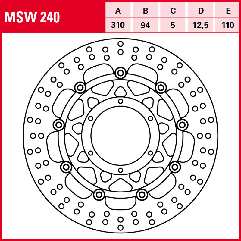 Disco de freno TRW MSW 240