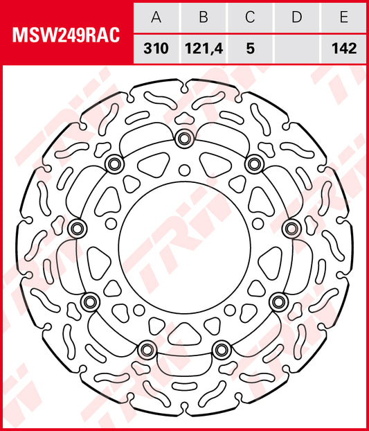 Disco de freno TRW MSW 249 RAC