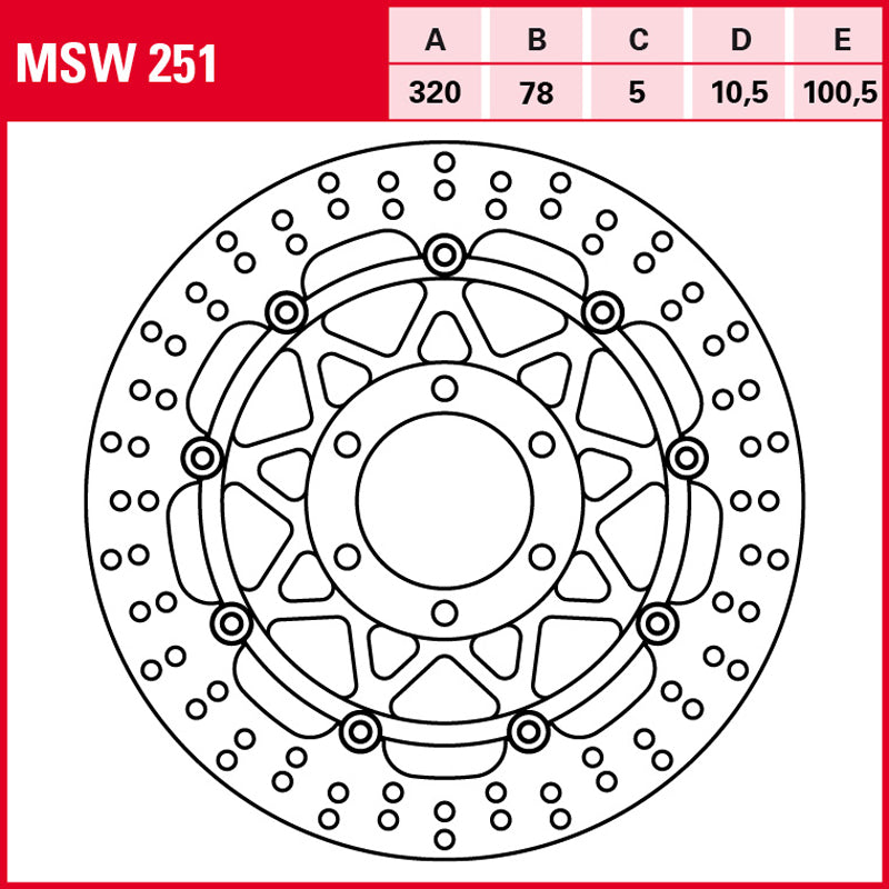 Disco de freno TRW MSW 251