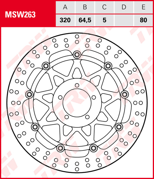 Disco de freno TRW MSW 263