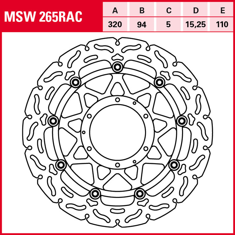 Disco de freno TRW MSW 265 RAC