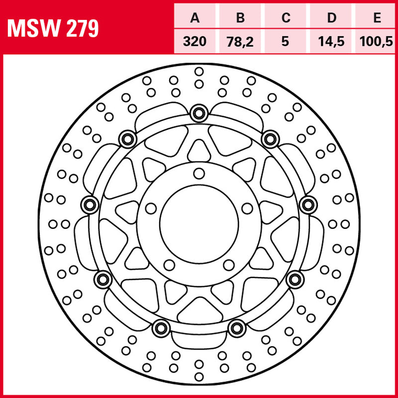 Disco de freno TRW MSW 279