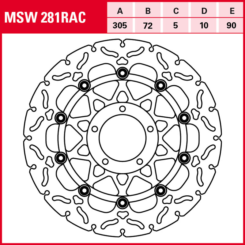 Disco de freno TRW MSW 281 RAC